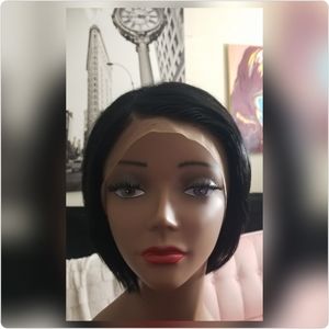 Hand Sewn Human Hair Bob lace front Wig